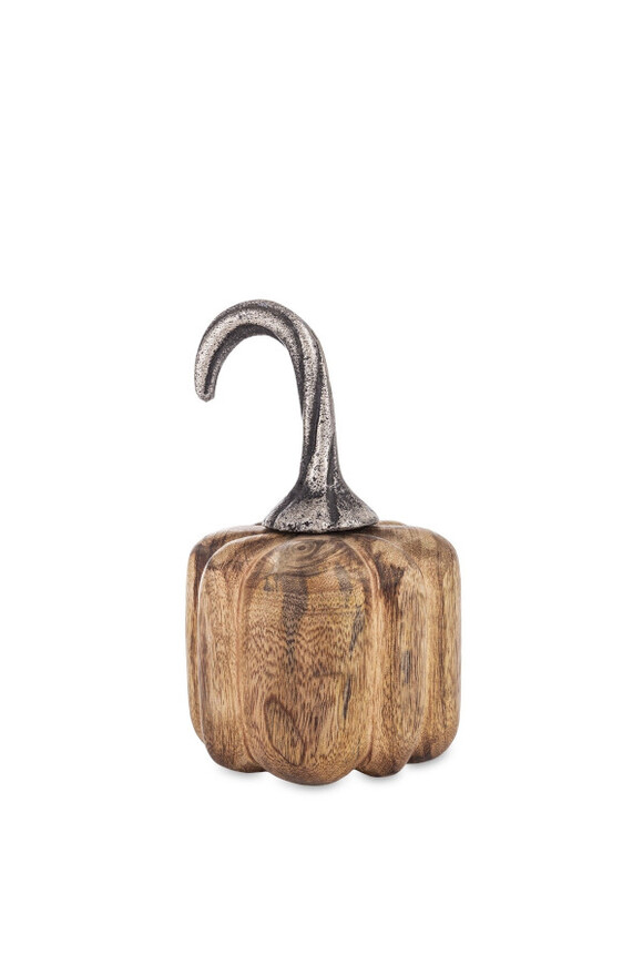 Wood Pumpkin, dekoracyjna dynia drewniana D, wym.19x11cm